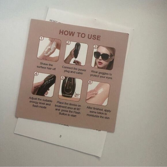 Beamia IPL At-Home Hair Removal Device 5 Settings LCD Display White - Picture 3 of 4